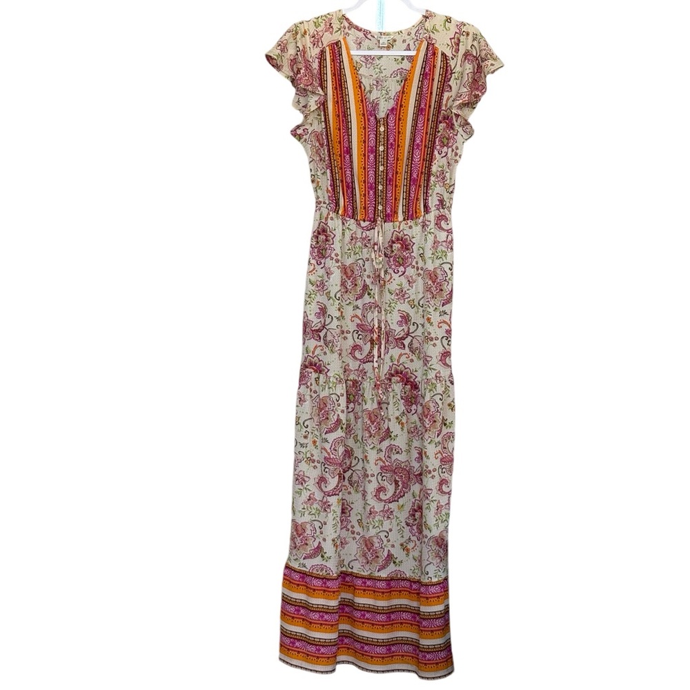 Cato Slip On Floral Print Maxi Dress Size M